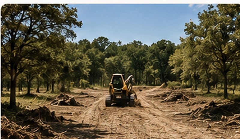 Rural Texas property being cleared