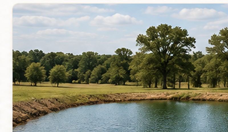 Completed rural pond on Texas acreage
